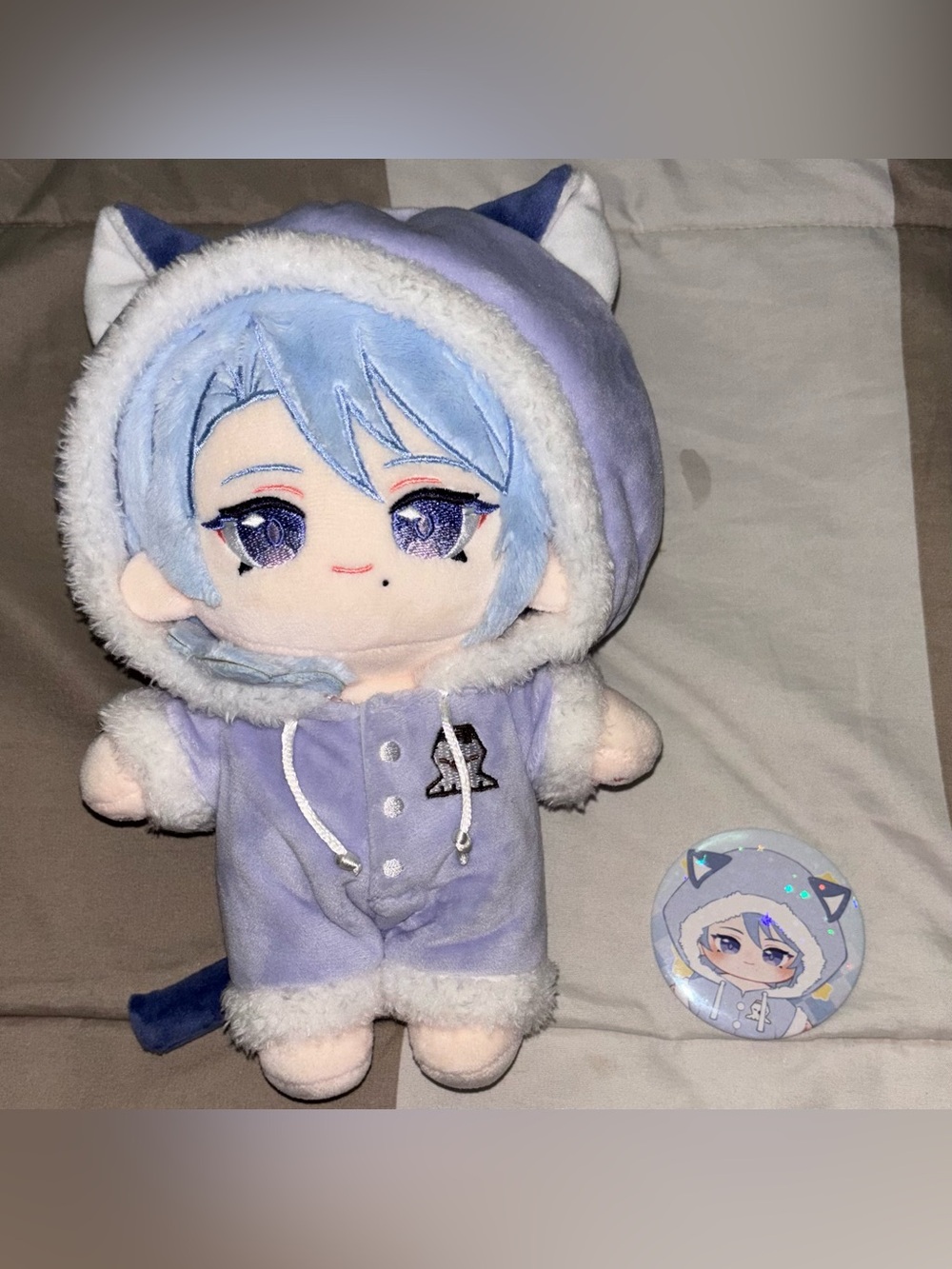 💛Ayato Kamisato Genshin Impact Doll and Button
